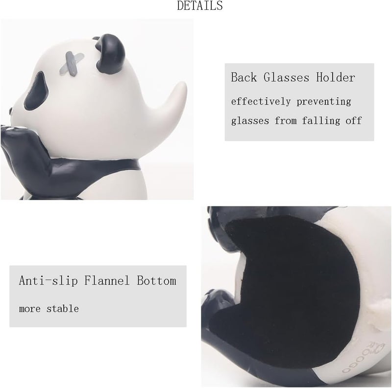 JARPSIRY Cute Panda Glasses Display Stand for Nightstand, Funny Animal Decorative Eyeglass Sunglass Holder, Home Office Desk Decoration - Image 5